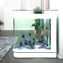 A bullet fish tank Arc glass fish tank Aquarium partition can be customized bottom filter fish tank ecological free water change