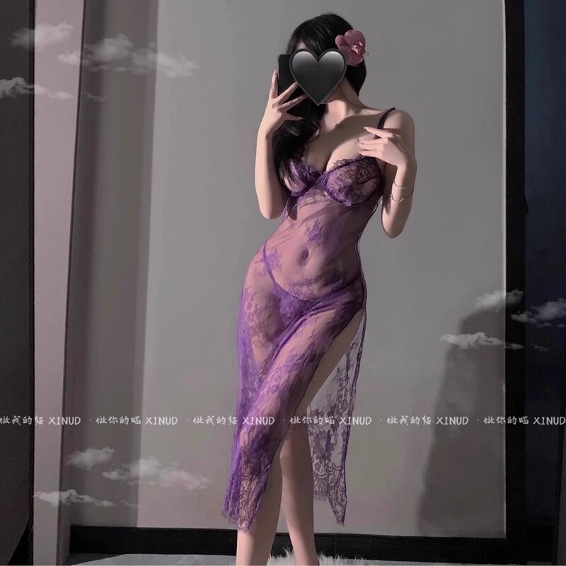 Sexy High-Slit Halter Neck Bodycon Lace Dress 2026 New Style Cool and Elegant Waist-Cinching Bodycon Slit Slip Dress Sexy High-Slit Halter Neck Bodycon Lace Dress 2026 New Style Cool and Elegant Waist-Cinching Bodycon Slit Slip Dress