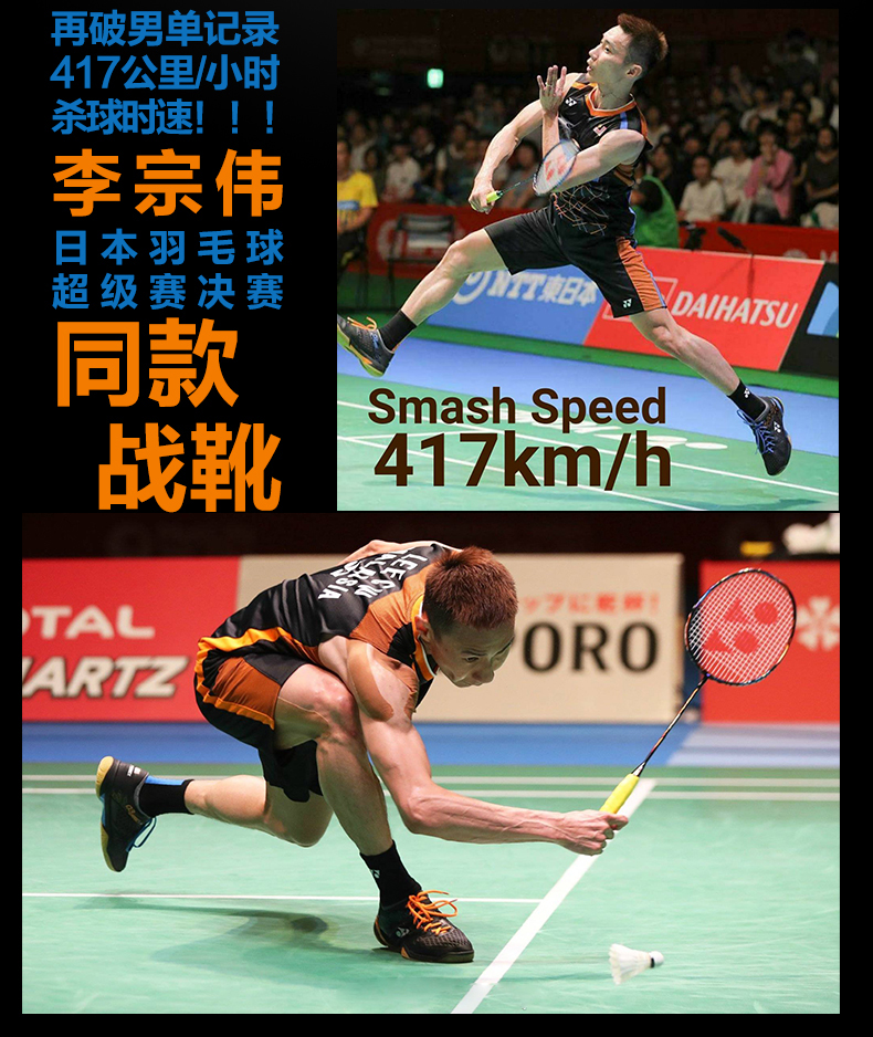 Nhật Bản nhập khẩu giày cầu lông YONEX Yonex YY mẫu nam và nữ Li Zong phần ủng SHB-03LCW - Giày cầu lông giày thể thao bitis nam