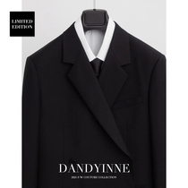 DYNE STUDIO New Structure Tailoring Black Suit Wide Overdoor Jacket Design Sense Little Crowdsuit 9427