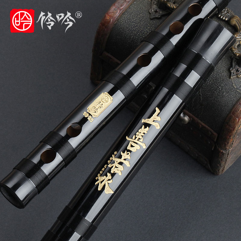 Ling yin national instrument bamboo flute professional C playing D tune bitter bamboo flute student E horizontal flute high-grade ancient style F playing flute