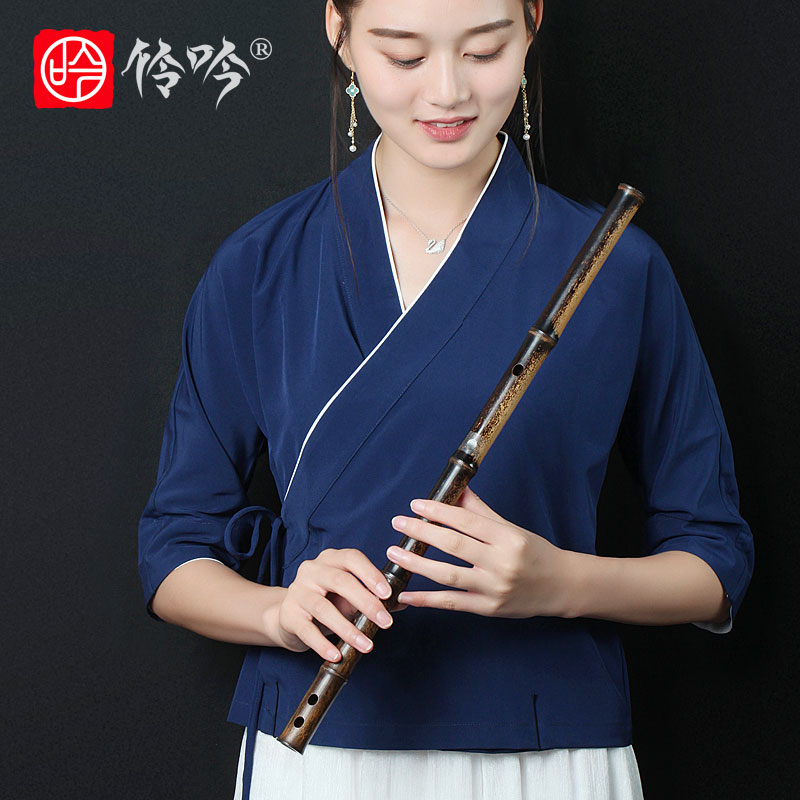 The Linganing Professional Playing Section Purple Bamboo Flute Instrument Beginner C refined D Student Yoko flute All-in-the-out E F Bang Flute