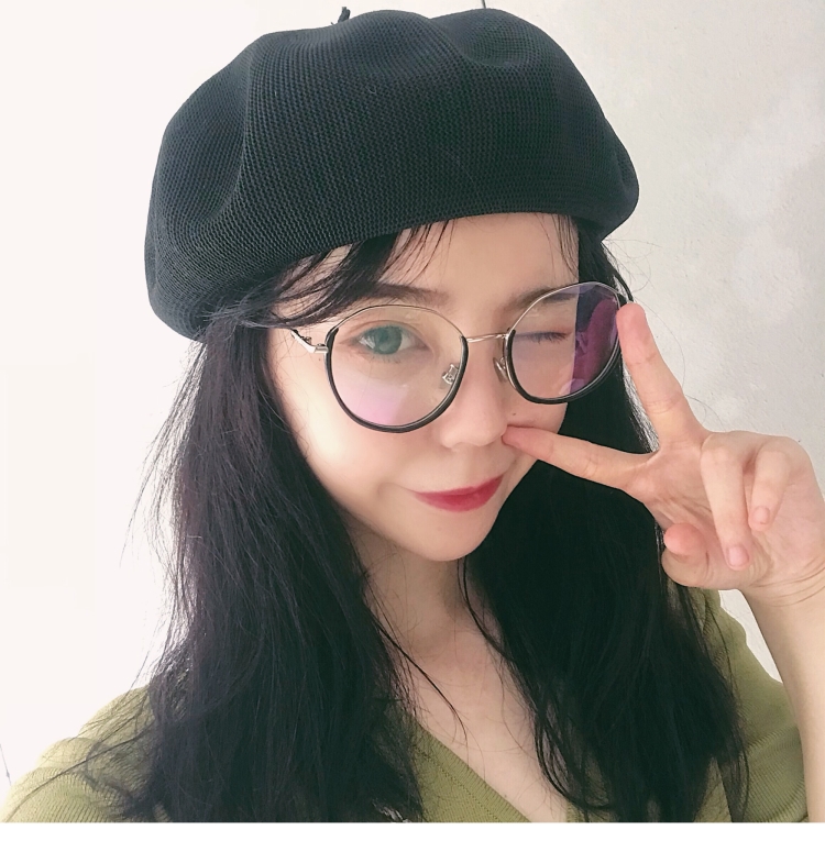 Ins phong cách Hàn Quốc thấp hơn nửa khung kính nữ thủy triều Harajuku retro tròn nhỏ với cận thị có một số kính nam khung - Kính kính em bé