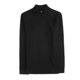 Демисезонный осенний однотонный трендовый приятный телу лонгслив для отдыха, высокий воротник, облегающий крой