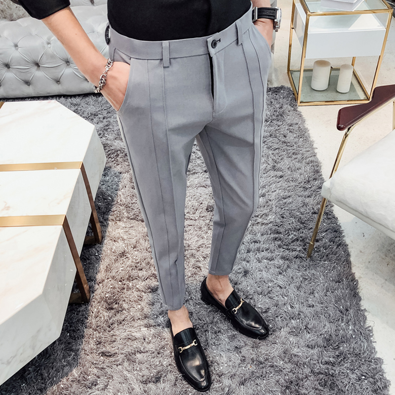 Summer 90% Casual Little Western Pants Men's Body Small Foot Trend Business Pendant Sensation Superior Men's 9 Divided West Clothing Pants