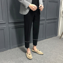 Summer pants men wear nine pants Han hairstyle suit pants small foot senior youth leisure trousers