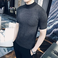 Темно -серый короткий рукав