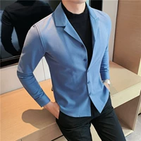 Темно -синяя модель V -NECK