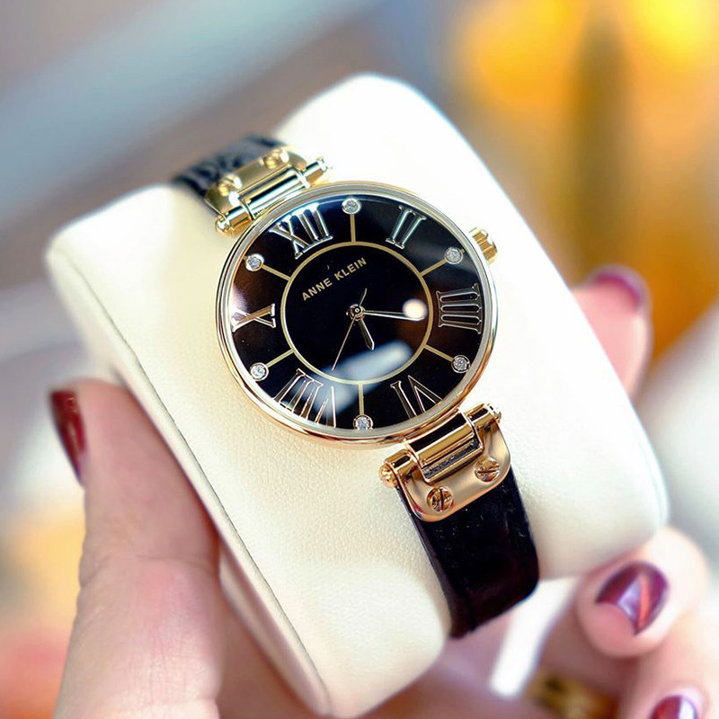 American Anne Klein Classic Rome Logo Pearl Fritillary Grand Dial Lady Quartz Watch-Taobao