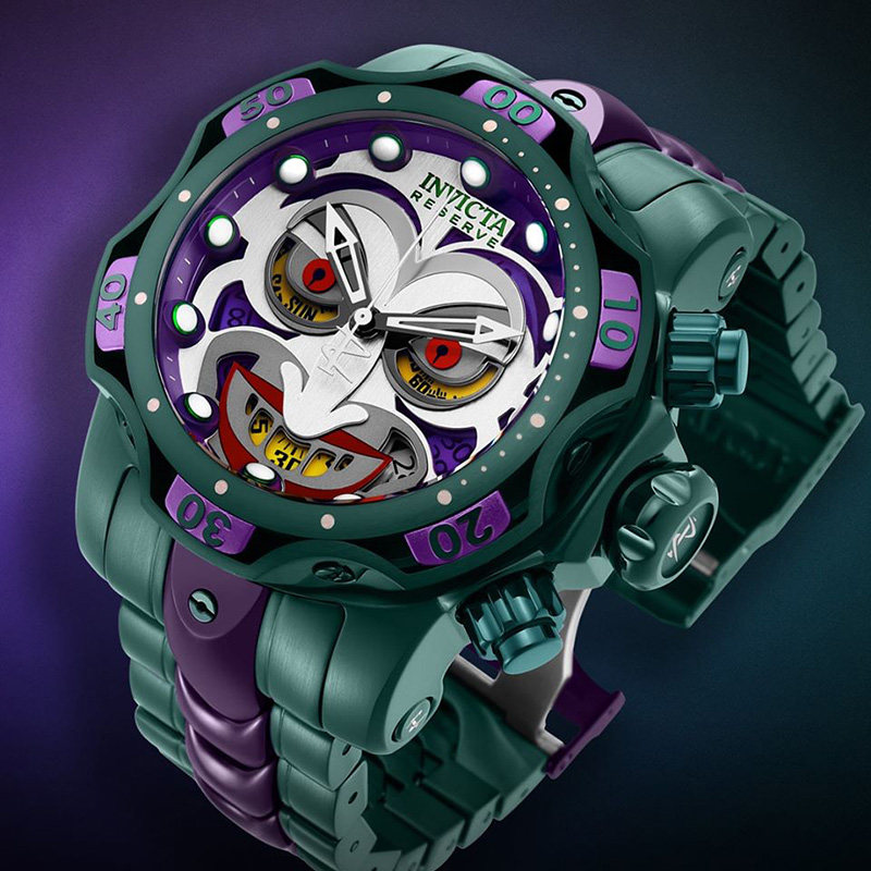 invicta clown DC Comics Joker Invicta Creative silica gel with joint male quartz watch-Taobao