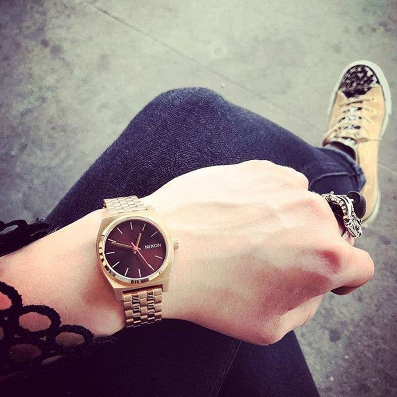 American Nixon nixon watches gold green water ghost wine red 31mm small meter disc steel band male and female watches