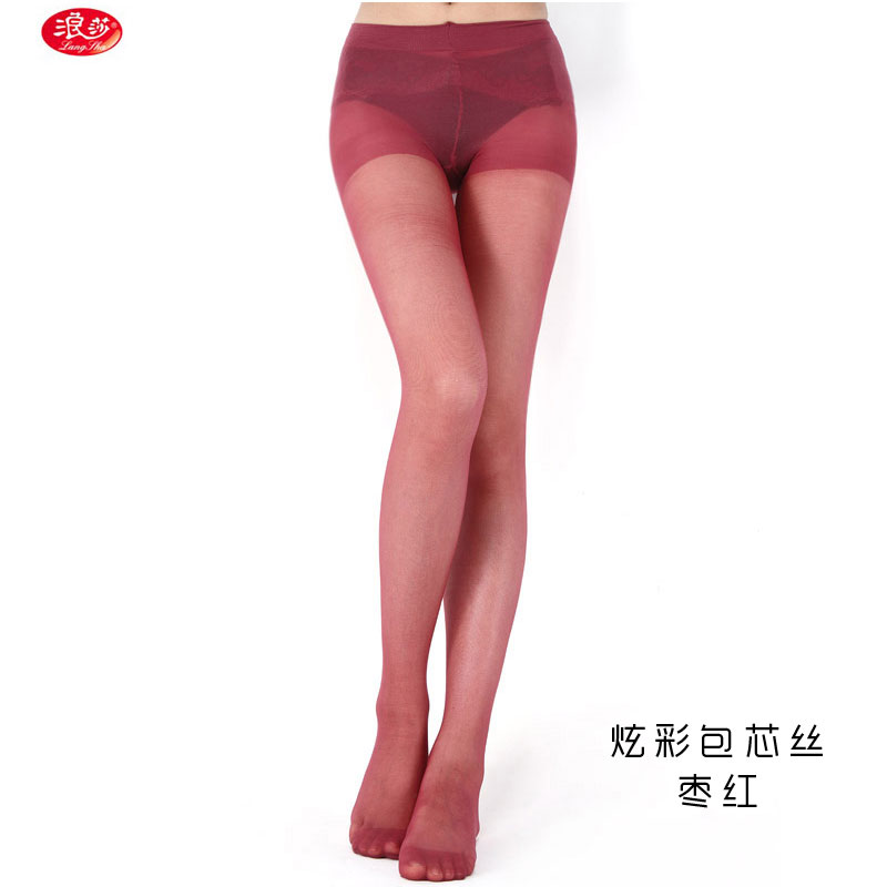 Longsa dây sexy màu túi lõi siêu mỏng cộng với vớ pantyhose bầu trời mận xanh đỏ đỏ tím mùa hè đỏ