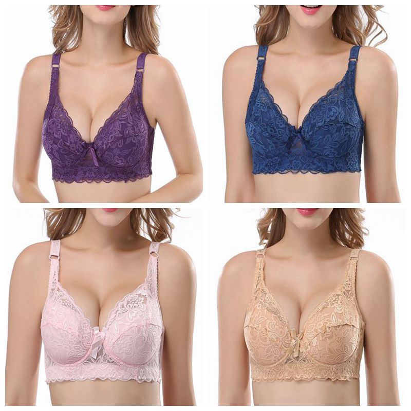Kích thước lớn đồ lót siêu mỏng ren gợi cảm bên lưới tụ tập áo ngực nữ nhỏ năm nay màu đỏ áo độn ngực