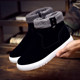 Autumn and winter new Korean style snow boots for men, winter warm and velvet men's shoes, trendy high-top short boots, men's cotton boots
