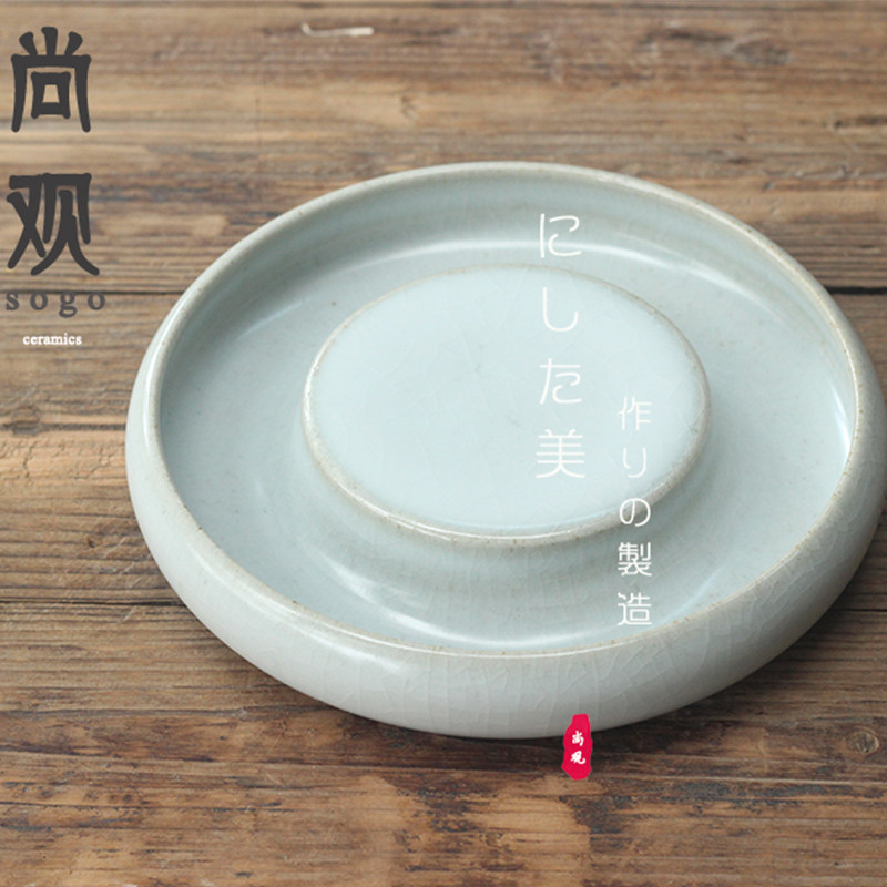 Coarse pottery pot Chengru kiln ceramics Taiwan dry brewed tea tray teapot sea raising tea set tea tray tea tray pot mat