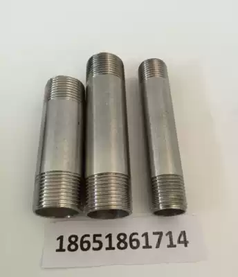 304 stainless steel pipe wire 4 points extended double outer wire pipe outer wire extension pipe pipe wire joint 6 minutes 1 inch