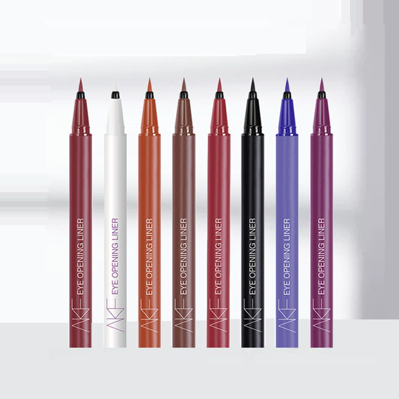 akf eyeliner liquid pen female glue pen waterproof and sweat-proof long-lasting fine non-smudge silky brown caramel thick black