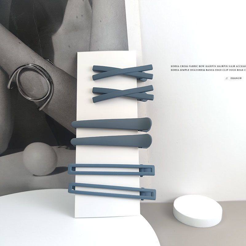 Solid Color Hair Clip Set, High Aesthetic Value, Niche, Stylish, Unique, Japanese Style Duckbill Clips, Side Clips, Double Clips, Stylish for Autumn and Winter
