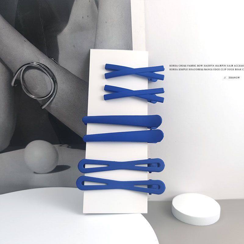 Solid Color Hair Clip Set, High Aesthetic Value, Niche, Stylish, Unique, Japanese Style Duckbill Clips, Side Clips, Double Clips, Stylish for Autumn and Winter