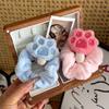 Autumn and Winter New Plush Doll Cat Paw Scrunchie Cartoon Versatile Girly Style Plush Sweet Hair Accessory Headwear