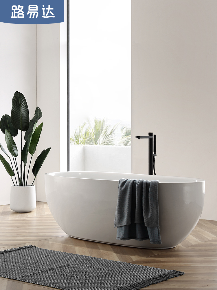 Luida bathtub Household small household acrylic independent net red bathtub Adult bath 1 2-1 7-meter bathtub