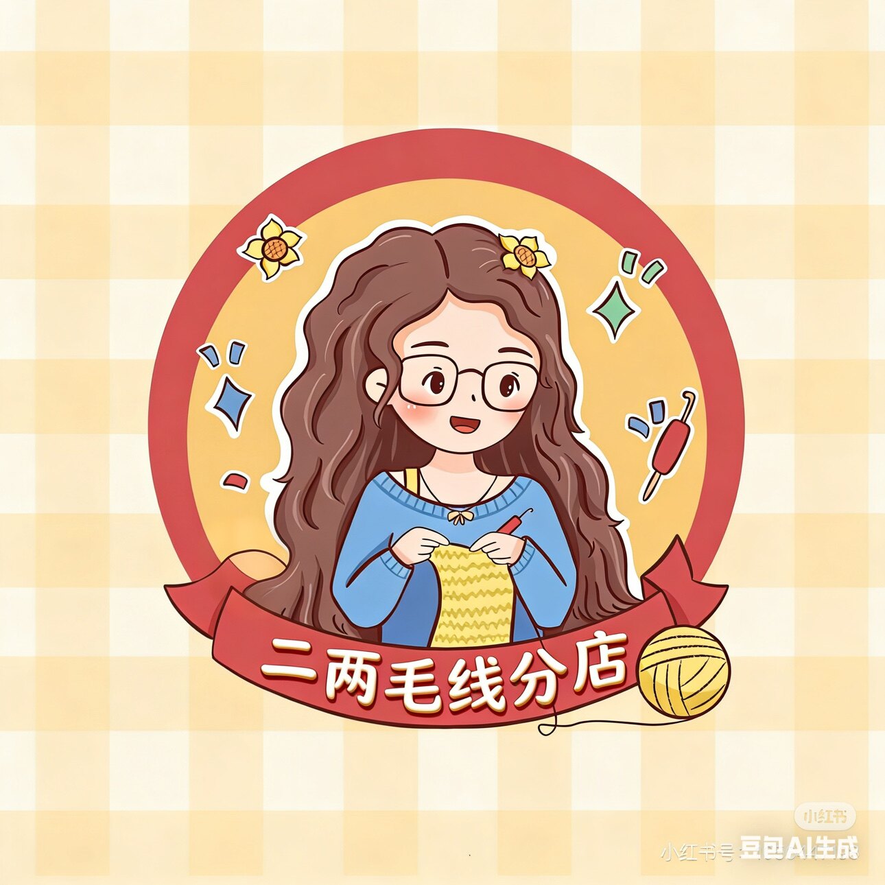 二两毛线分店的LOGO