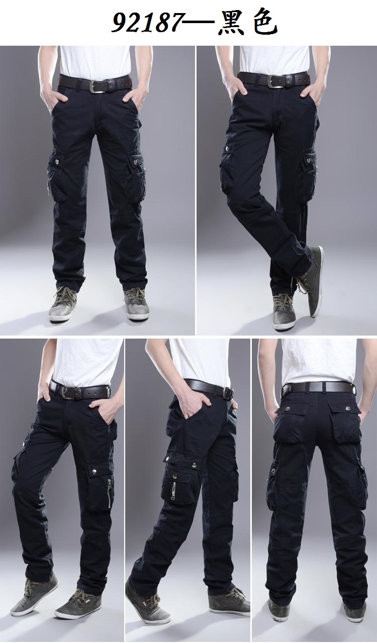 Quần tây nam công sở lỏng lẻo chống bẩn mùa hè cotton thẳng quần nhiều túi quần nam và nữ lao động bảo hiểm dụng cụ quần quần tây nam