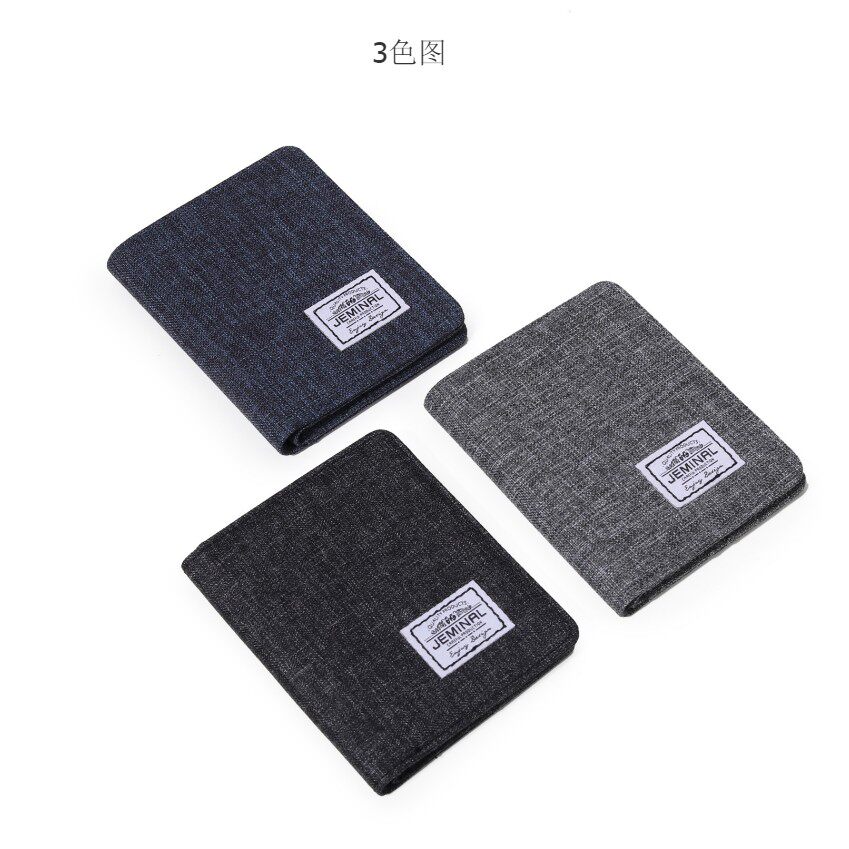 Thin Money Small Money Clip Canvas Ultra Slim Mini Short Wallet Woman Male Driver's License Card Bag Integrated Student Men