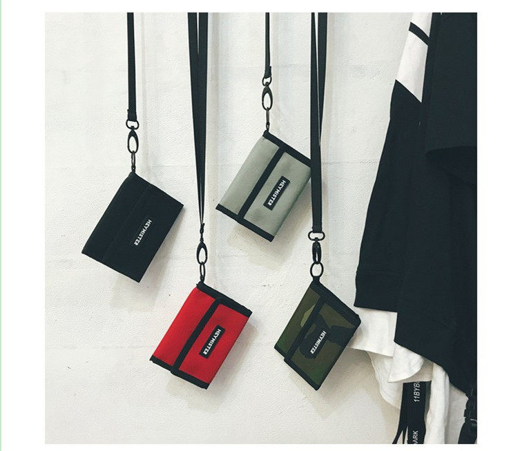 Children's student trend creative bus card canvas personality simple wallet short folding ultra-thin small wallet