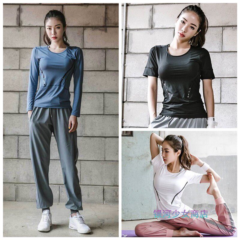 Gym running suite Spring and Autumn Net red speed dry sweat and leisure and thin summer large size yoga clothing