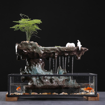Micro Landscape Water Flow Instrumental Chinese Home Pendulum of Feng Shui Tabletop Fish Tank Fountain Furnishing office Decorations