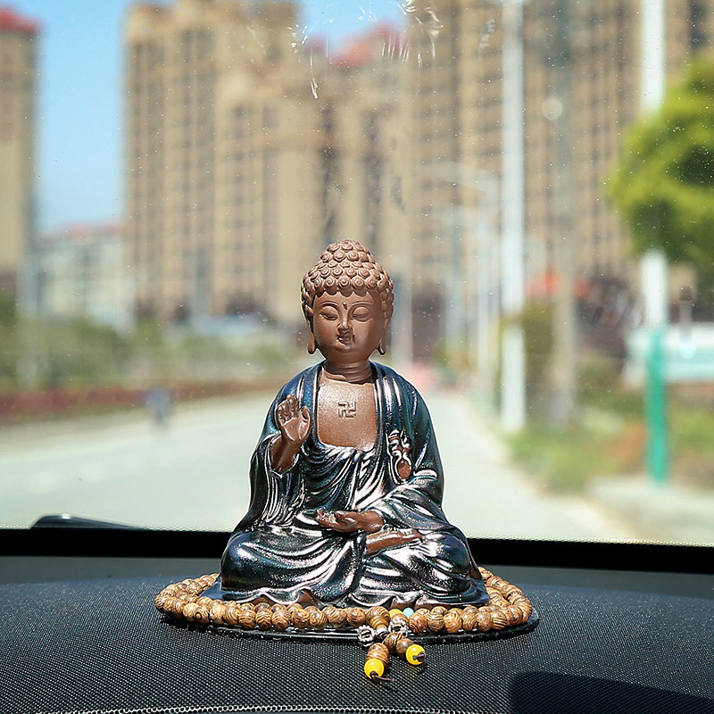 Maitreya Buddha Car Decoration High-end Baoping Tibetan Buddha Statue Car Avalokitesvara Car Supplies Car Decoration