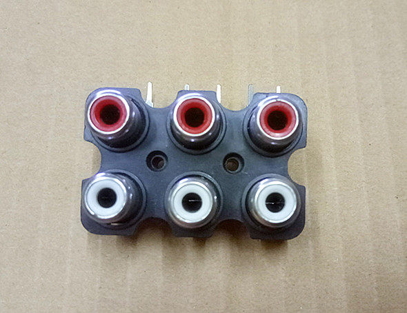 Six Holes Lotus Socket 6 Position Lotus Socket Six Audio Signal Input Socket RCA Seat RCA