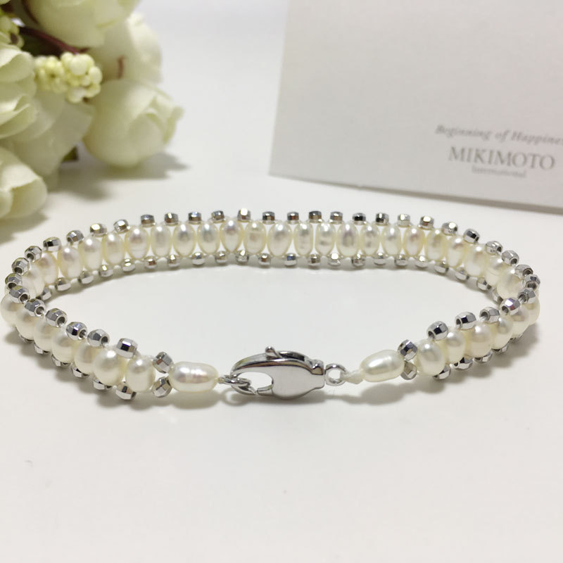 Suzhou Jenny Taihu Research Institute Pearl Museum Genuine Silver Overlord Bead Bracelet Necklace Freshwater Pearl Free Shipping