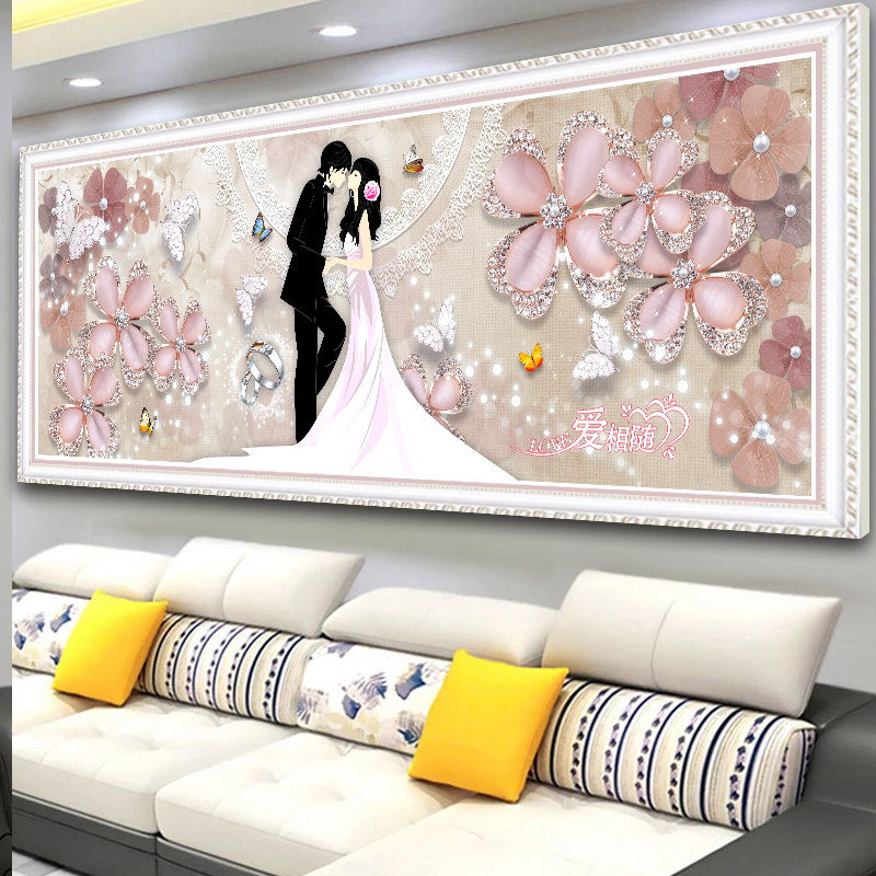Diamond Painting Wedding Series Full Diamond Living Room Couple Dot Paste Diamond Cross Stitch Diamond Embroidery 2021 New 5D Masonry Painting