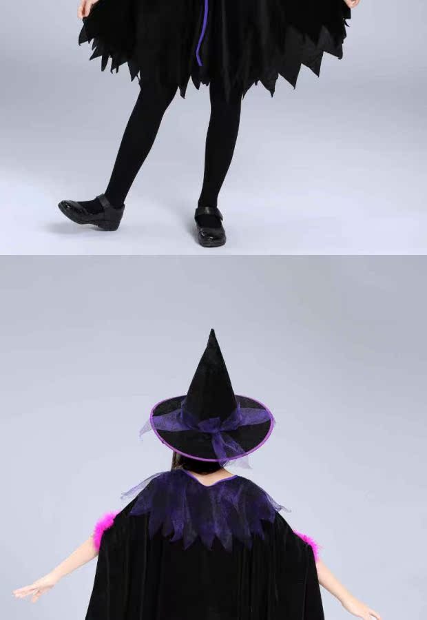 Halloween Children Quần áo Công chúa Dress Girl Dress Up Party Little Witch Trang phục Girl Magician Devil Váy trang phục động vật biển cho bé yêu