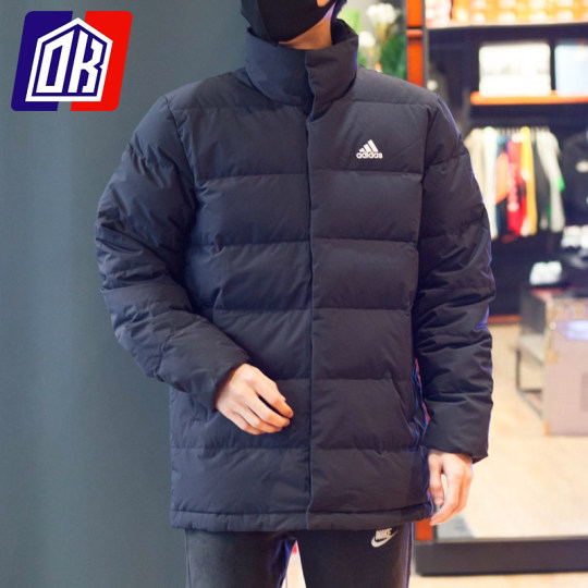 Adidas Stand-Up Collar Sports down Jacket Men's Winter Style Warm Windproof Casual Comfortable Jacket Hg8700