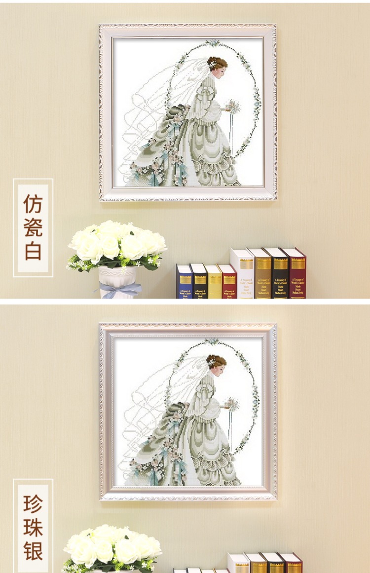 Khung ảnh vuông khung chữ thập khung vuông 16 inch 18 20 24 inch kim cương khung hình khung tường tùy chỉnh - Kính kính đẹp