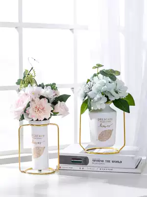 Simulation flowers fake flowers living room decoration ornaments plastic bouquets floral table flowers flower decorations hand-held silk flower potted plants