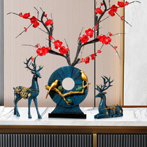 Creative new Chinese home light luxury crafts sika deer porch living room coffee table TV wine cabinet decorations ornaments