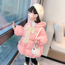 Baby girls cotton-padded winter style fashionable little girl thickened childrens cotton-padded winter clothes 2022 new girls cotton-padded jacket