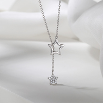 JG star necklace female summer sterling silver light luxury niche design sense 2021 new clavicle chain student day gift