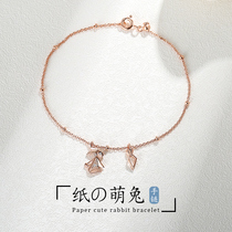 JG rabbit Bracelet girl 2021 New cute ins niche design sterling silver handpiece girlfriend birthday gift