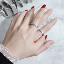 JG couple gift ring female sterling silver ring a pair of net red commemorative gifts Japanese light luxury Valentines Day gift