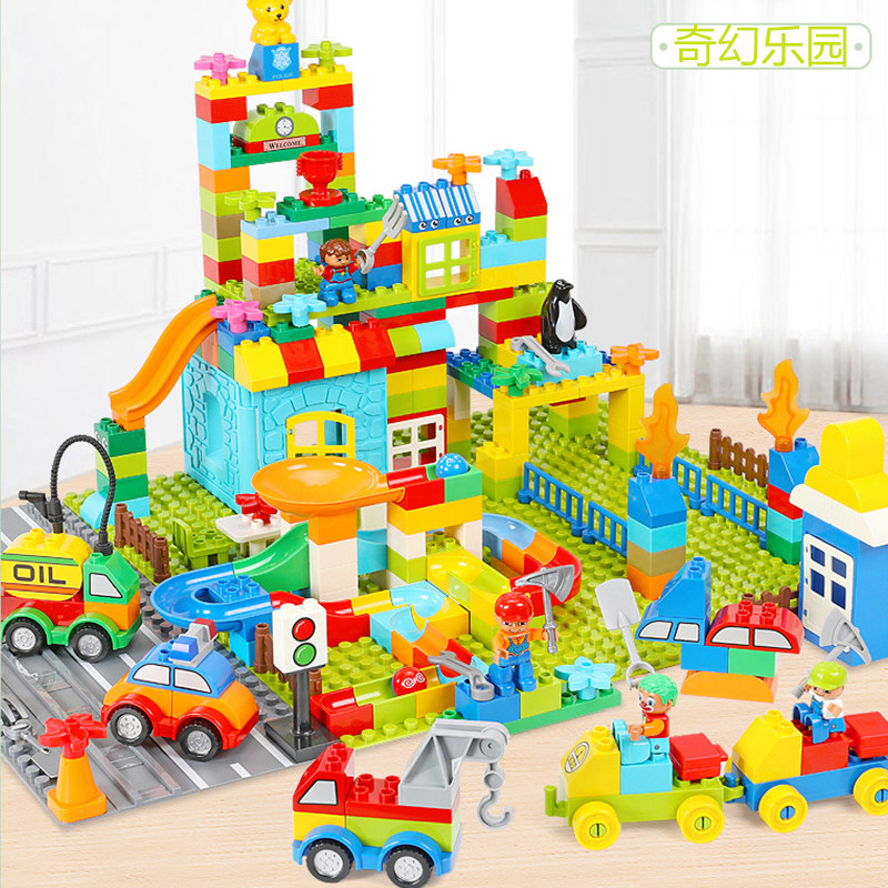 Compatible matching building blocks Boys 3-6 years old children's toys assemble large particles 10 girls 1-2 Puzzle force 8