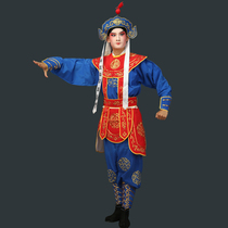 Peking Opera Wu Shengwu will take the dragon jacket clothes opera male soldiers coat of arms and a small soldiers clothing and a small soldiers clothes and a cross-sub