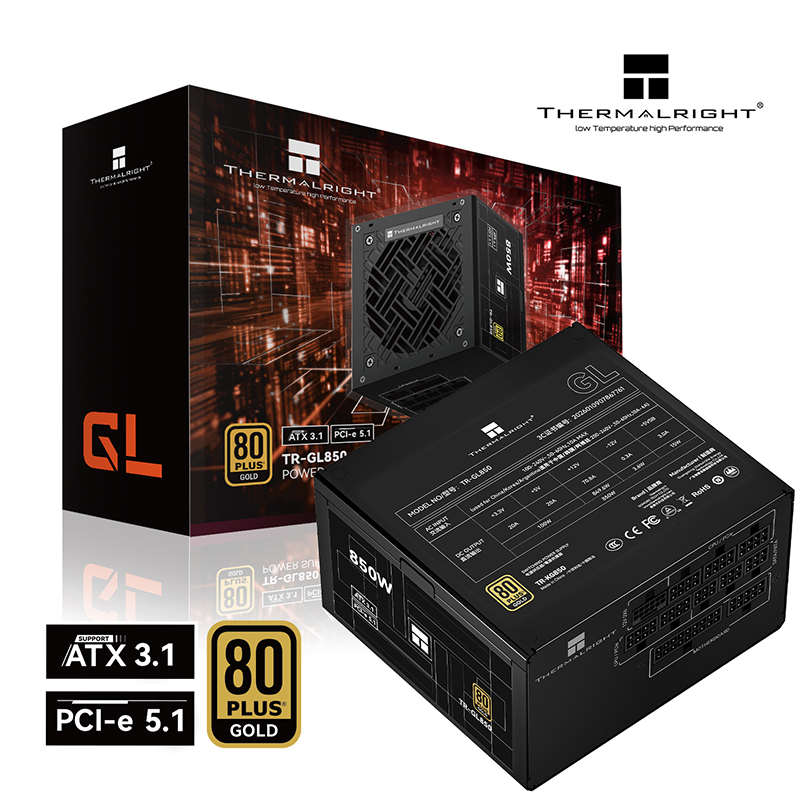 Thermalright Tr-Gl850 Rated 850W Gold Medal Full Module Computer Power Supply Atx3.1