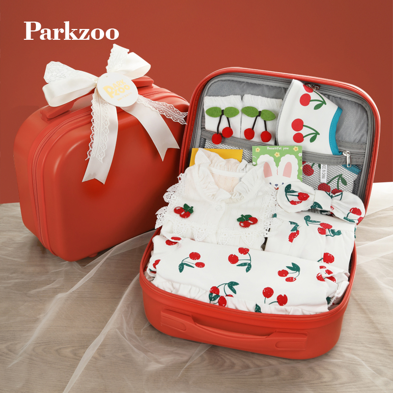 Baby Creativity Cute Little Cherry Suit Full Moon Baby 100 Days New Birthday Gift Gift Items Meet Face-Taobao