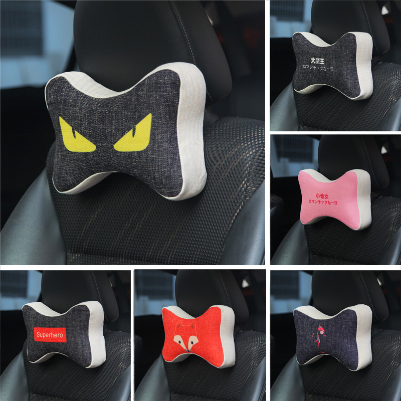 Car supplies neck pillow pillow cartoon creative cotton memory cotton seat lovely pillow car