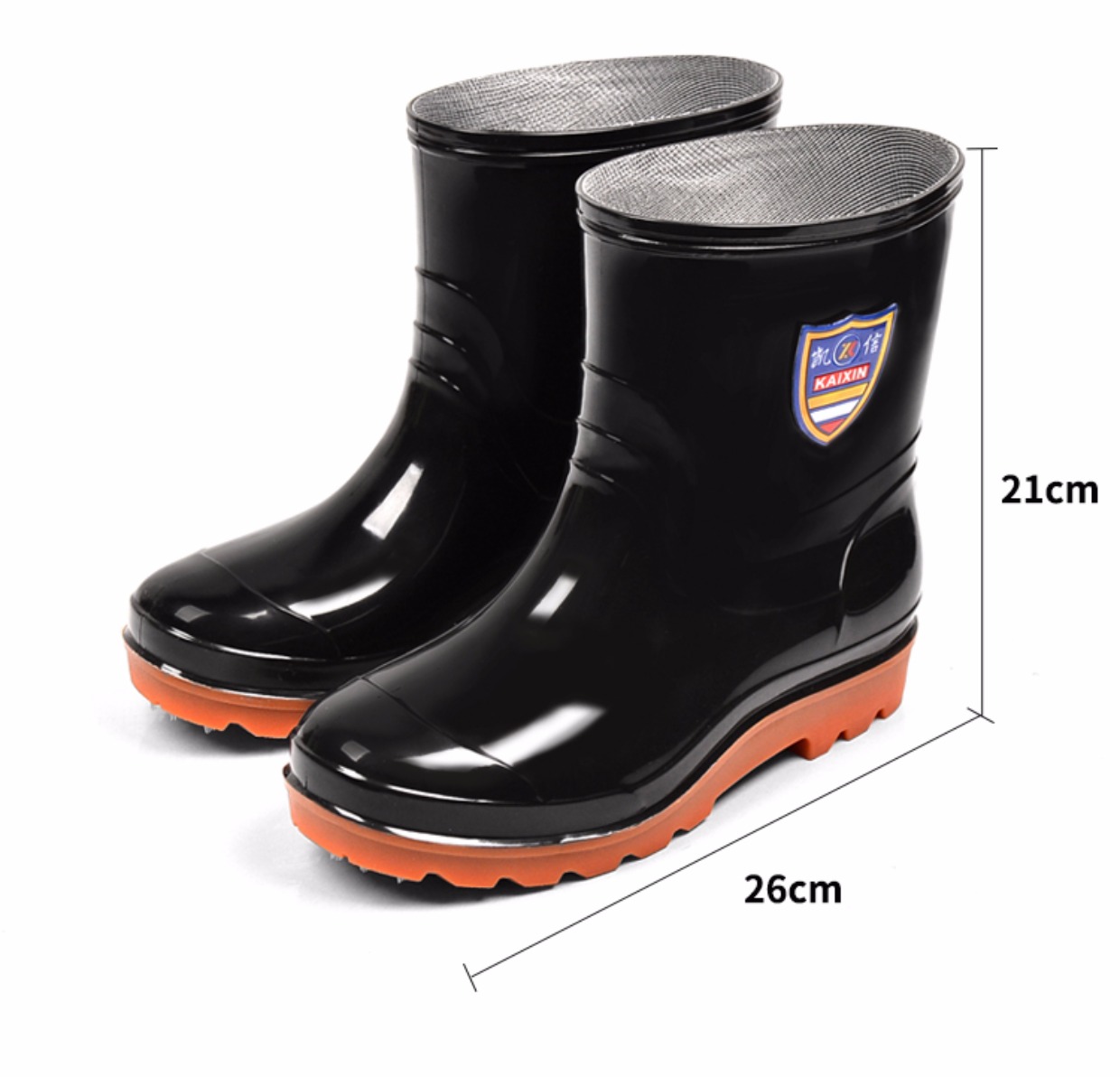 Cao gót mưa khởi động của nam giới ống ngắn mưa khởi động non-slip cao su không thấm nước giày làm việc bảo hiểm lao động giày khởi động ngắn giày nước ấm khởi động nước nam giày nam chống thấm nước